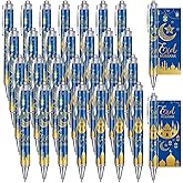 Sayglossy 30 Pcs Eid Mubarak Pens Bulk Ramadan Gifts Mubarak Ballpoint Pens Eid Party Favors Arabic Novelty Muslim Gifts Islamic Goody Bag Stuffers(Blue)