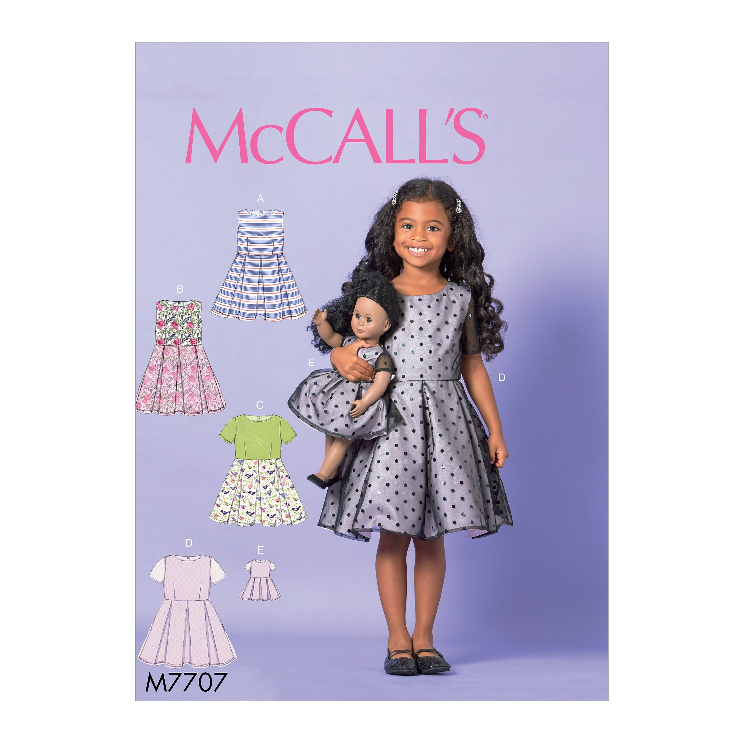 McCall's Patterns Child/Girl 18-Inch Doll Dress Sewing Pattern, Tissue, Multi-Colour, 17 x 0.5 x 0.07 cm