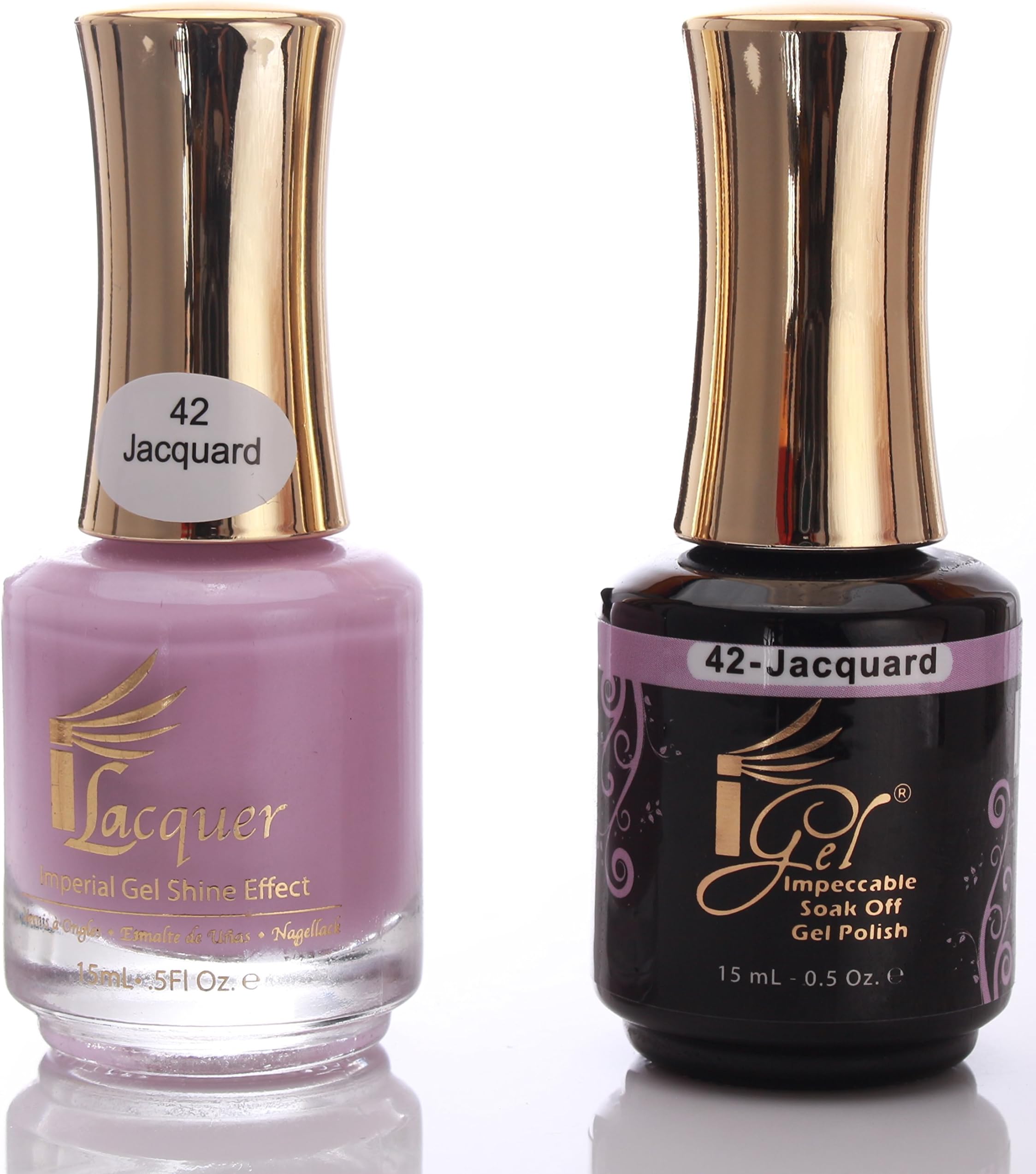 iGel Beauty Impeccable Soak Off GEL Polish+ LACQUER Duo Set 190 Beautiful Colors (042 Jacquard)