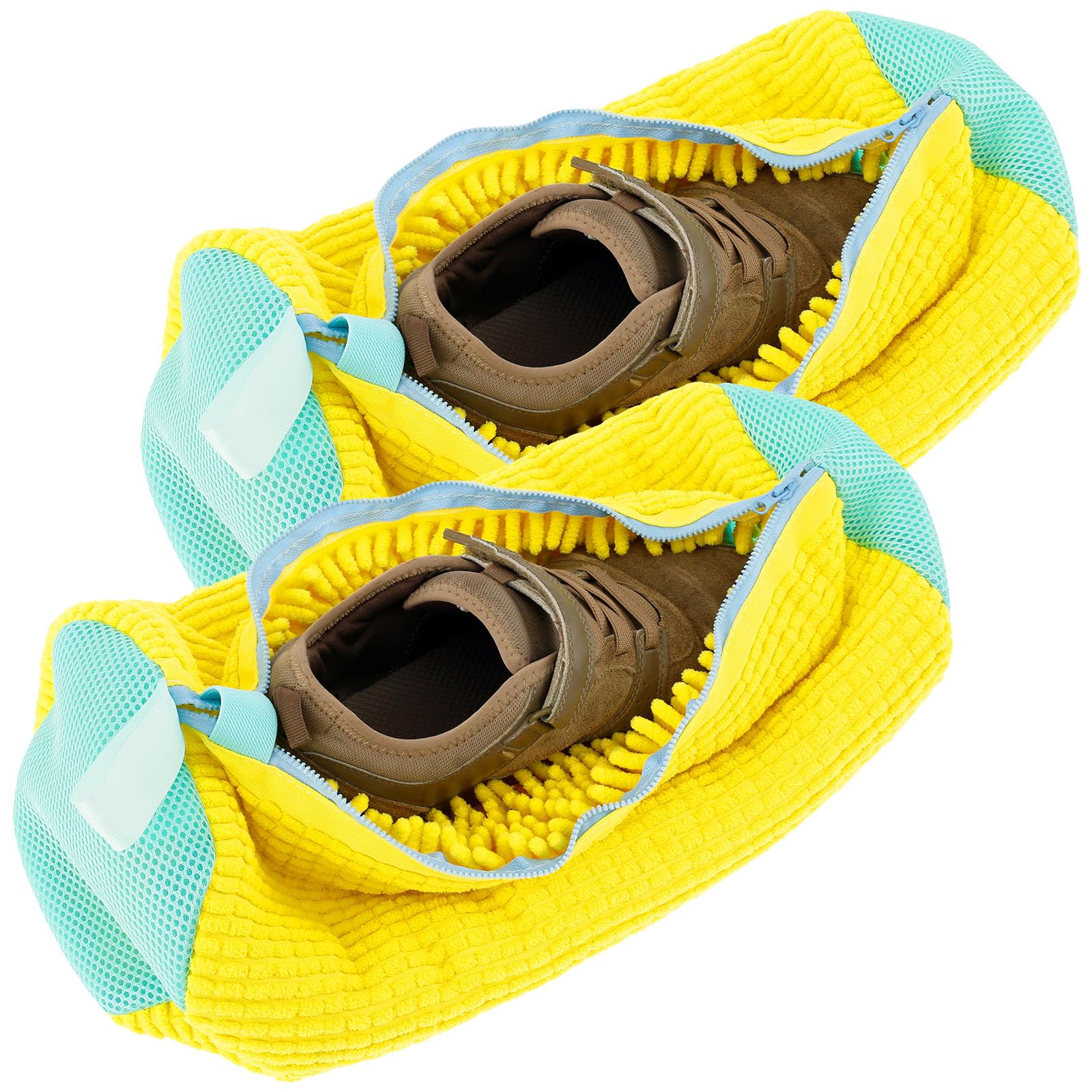 2Pcs Laundry Shoe Bags for Washing Machine Trainer Washing Machine Bag Reusable Wash Bag for Trainers with Zipper Cleaning Pouch Shoe Laundry Pouch for Cleaning Footwear Tear Resistant (yellow)