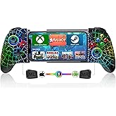 Mocagen Phone Controllers for iPhone/Android/Switch/Oled/Switch 2 - Hall Effect Joysticks &amp; Triggers, Mobile Gaming Controller with 7 RGB Light, Macros, Turbo, Keylinker APP, Mac