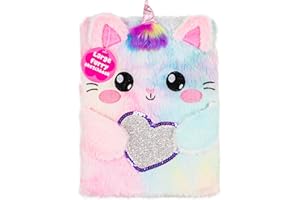 VOTUM Fuzzy Sketch Book: Personalized Artist Sketchbook: Sketching, Drawing and Creative Doodling. Notebook and Sketchbook to Draw and Journal (Cat Unicorn)