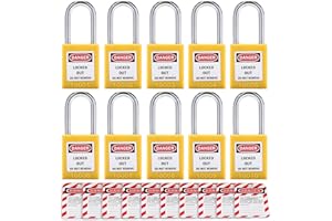 Lockout Tagout Locks Loto Tags - Lockout Locks Keyed Different Safety Padlocks Lockout Station OMGTMD Lock Out Tag Out Kit (20, Yellow)