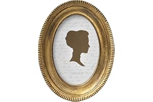 AELS 4x6 Inch Vintage Oval Picture Frame, Elegant Antique Ridged Design Photo Frames with Glass Front, Photo Display, Tableto