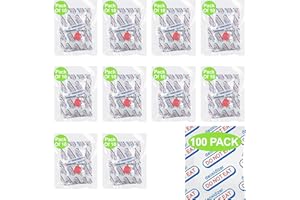SD Queen 100-Pack 500cc Oxygen Absorbers for Food Storage - Individually Vacuum Sealed in 10-Packs, Food Grade With Oxygen Indicator for Long-Term Storage Compatible with Mylar Bags, Mason Jars