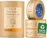 Koju Kraft Paper Packing Tape 48mm x 50m 3 Pack Eco Friendly Recyclable view 1