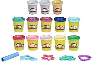 Play-Doh Mermaid Theme 13-Pack of Non-Toxic Modeling Compound with Sparkle and Metallic Colors Plus 5 Tools (Amazon Exclusive)