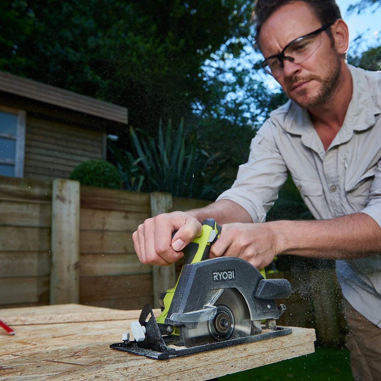 Ryobi 18v Triple Kit Combi Drill, Impact Driver & Circular Saw 2X 2.0Ah Li-ion Batteries & Charger - Image 4