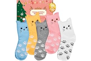 ULRHPC Stocking Stuffers for Women Teen Girls - Cute Cat Socks Christmas Gifts for Women Birthday Gifts for Her Mom Sister Teenage