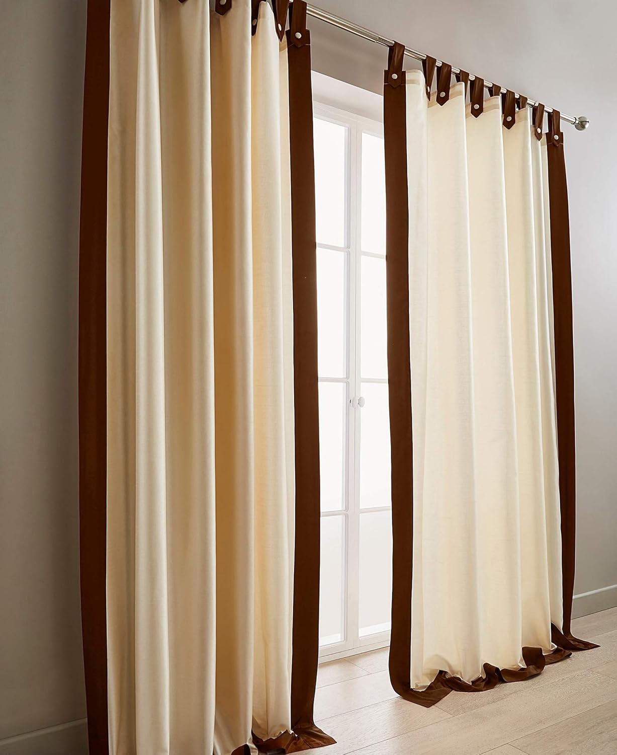 The Textile House Harlington Lined Faux Silk Tab Top Curtains