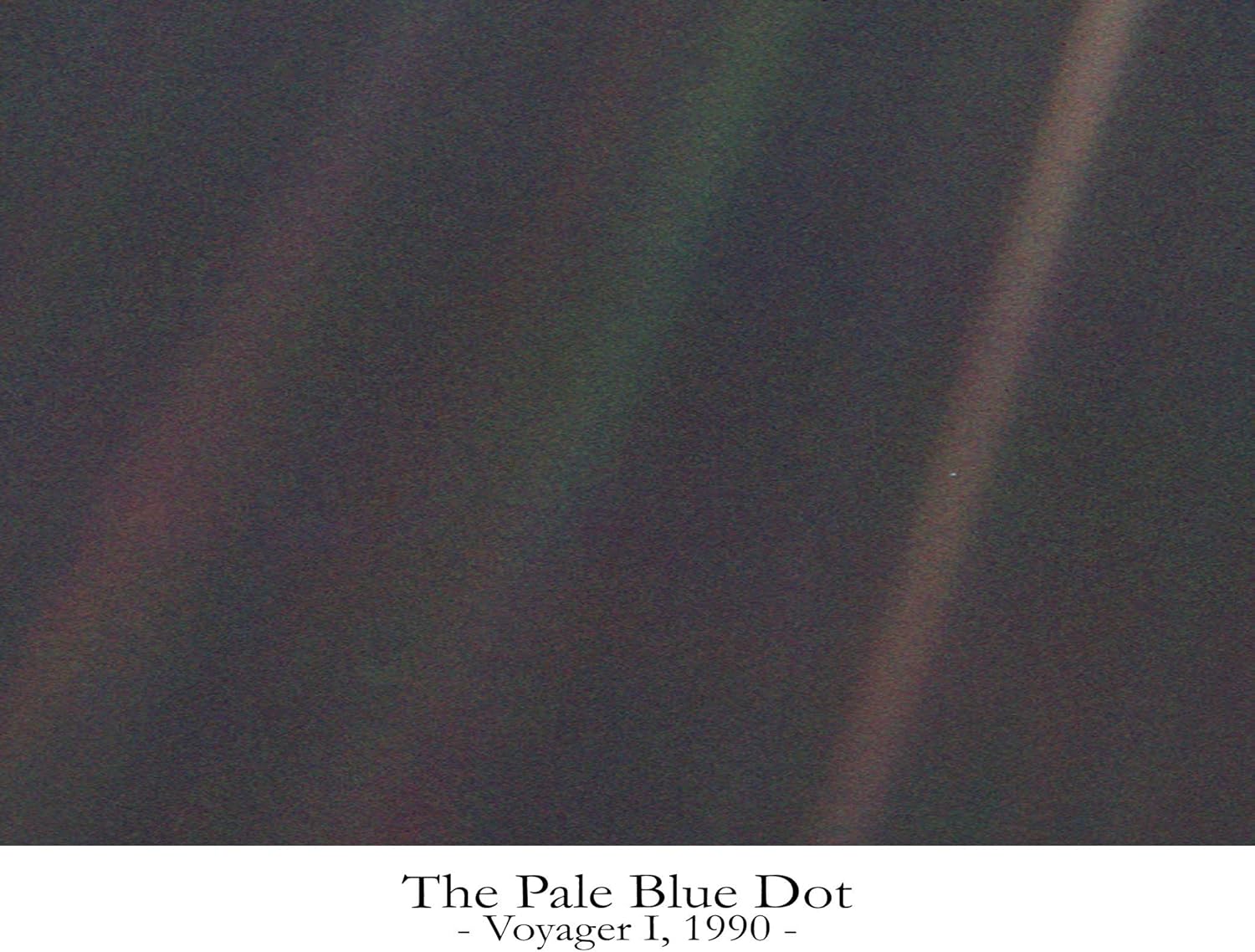 carl sagan pale blue dot quote print