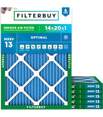 thumbnail image 2 of Canopy 14x20x1 MERV 13 Furnace Air Filter - 6 Pack, Electrostatic, Made In USA 2 of 6