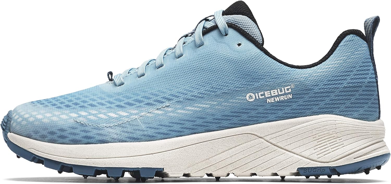  | Icebug Womens NewRun BUGrip Road Running Shoe with Carbide Studded Traction Sole | Trail Running