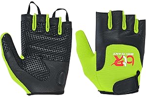 BTR BORN TO RACE Kids Wheelchair and Cycling Gloves – Fingerless Leather Palm Gloves for Boys and Girls – Durable Long Thumb Design for Mobility, Wheelchair, and Bike Riding