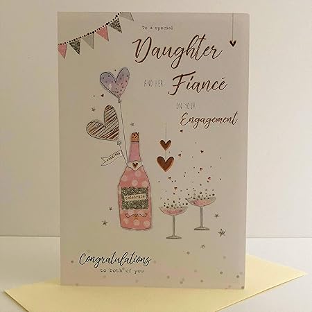 Special Daughter Et Son Fiance Sur Votre Carte De Felicitations Carte De Fiancailles Amazon Fr Cuisine Maison