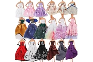 ZTWEDEN Doll Dress Set with Handmade Doll Clothes Wedding Party Dresses Gown Includes Gloves for 11.5 Inch Girl Doll（6 Styles）