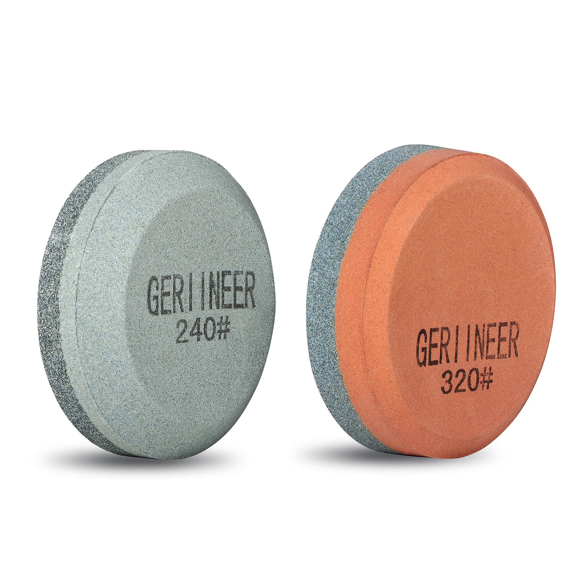 GERIINEER 2 Pcs Axe Sharpener, 2-in-1 Whetstone Knife Sharpening Stone, Sharpening Stones for Garden Tools Kitchen Knives Chisels Axes (2 Pcs#2)