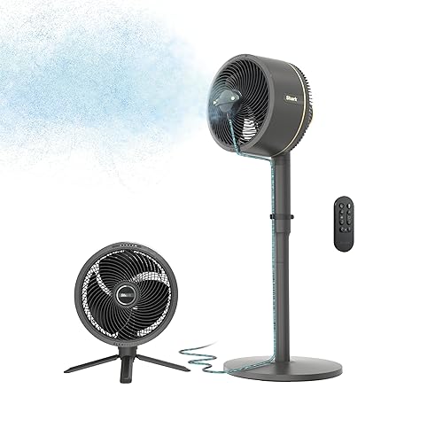 Shark FlexBreeze Fan - Indoor & outdoor oscillating fan, pedestal & tabletop, corded & cordless portable fan with outdoor InstaCool misting attachment - FA222