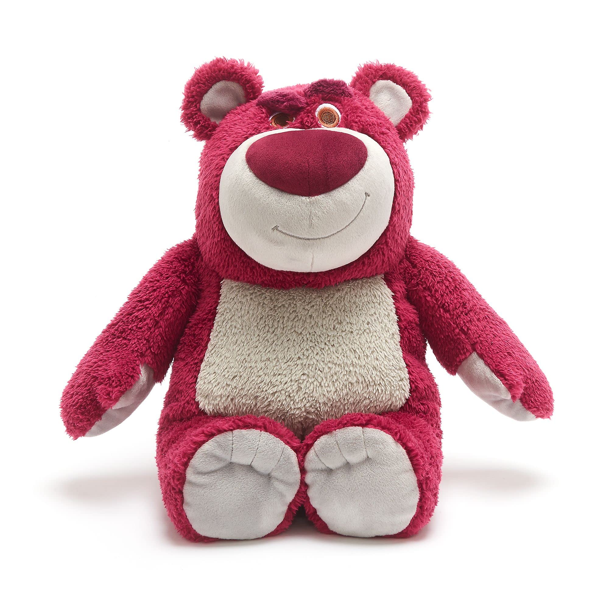 Disney Store Official Lotso Huggin' Bear Soft Toy, Toy Story, 32cm/12”, Strawberry Scented Pink Teddy, Plush Cuddly Character, Villain with Embroidered Details and Soft Finish