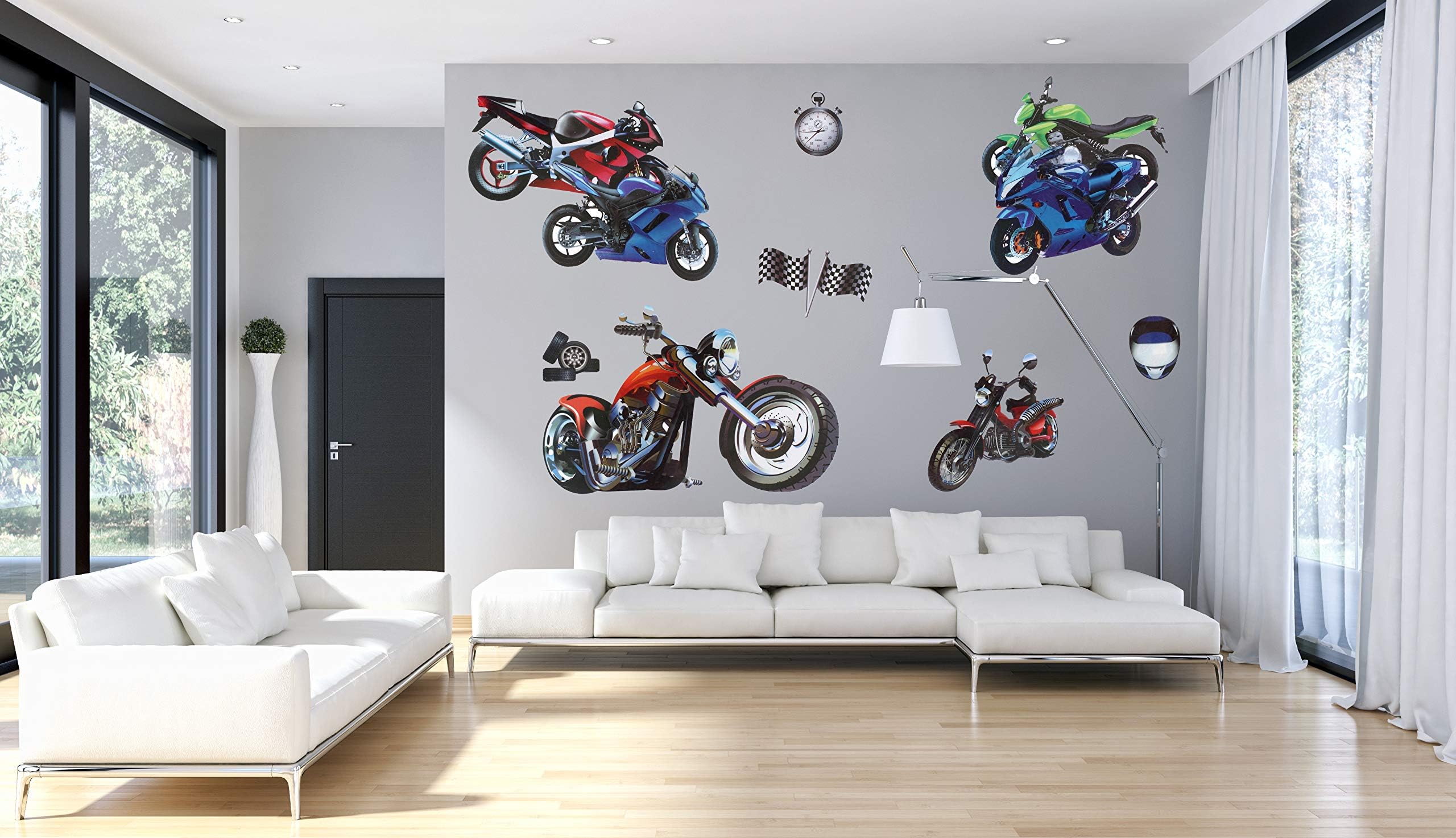 Kid's Room Decor 3D Wall Decals Motor Series PVC DIY Motor Sticker for Boys