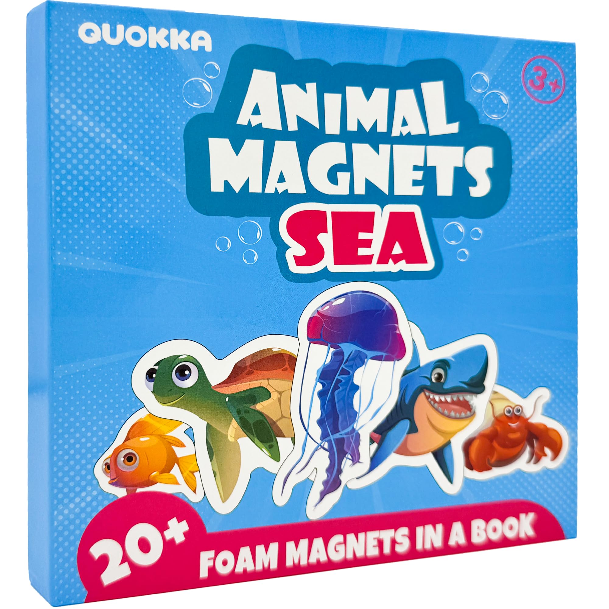 QUOKKA Magnetic Puzzles for 2 3 Year Olds - Travel Toys for Toddlers on Plane Car Ride - 20 Pcs Sea Toy Game with Extra-Long Play Book - Fun Travel Game for Kids - Gift for Boys and Girls Ages 3 4 5
