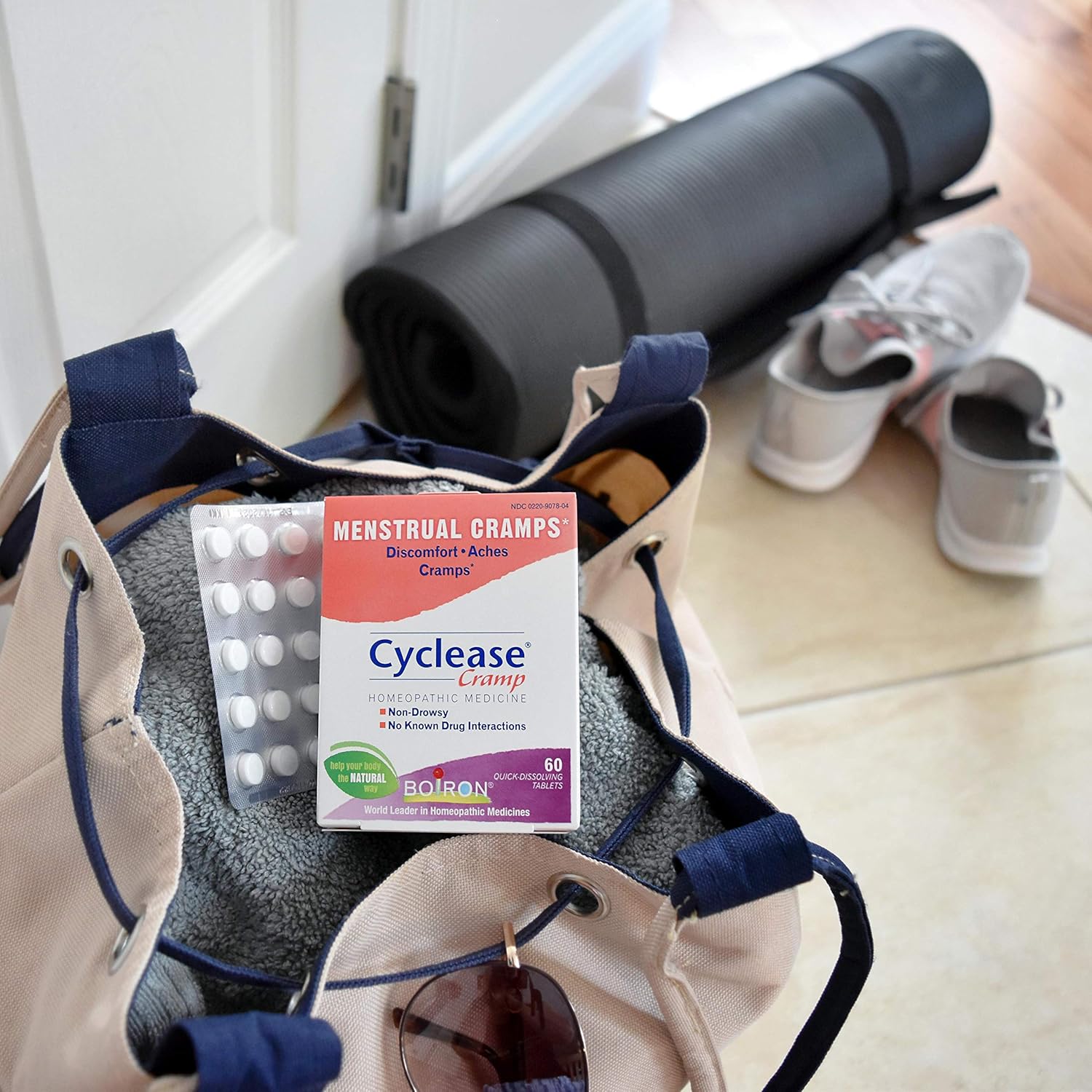 Boiron Homeopathic Medicine Cyclease Cramp Tablets for Menstrual Cramps, Homeopathic Medicine, 60-Count Box: Health & Personal Care