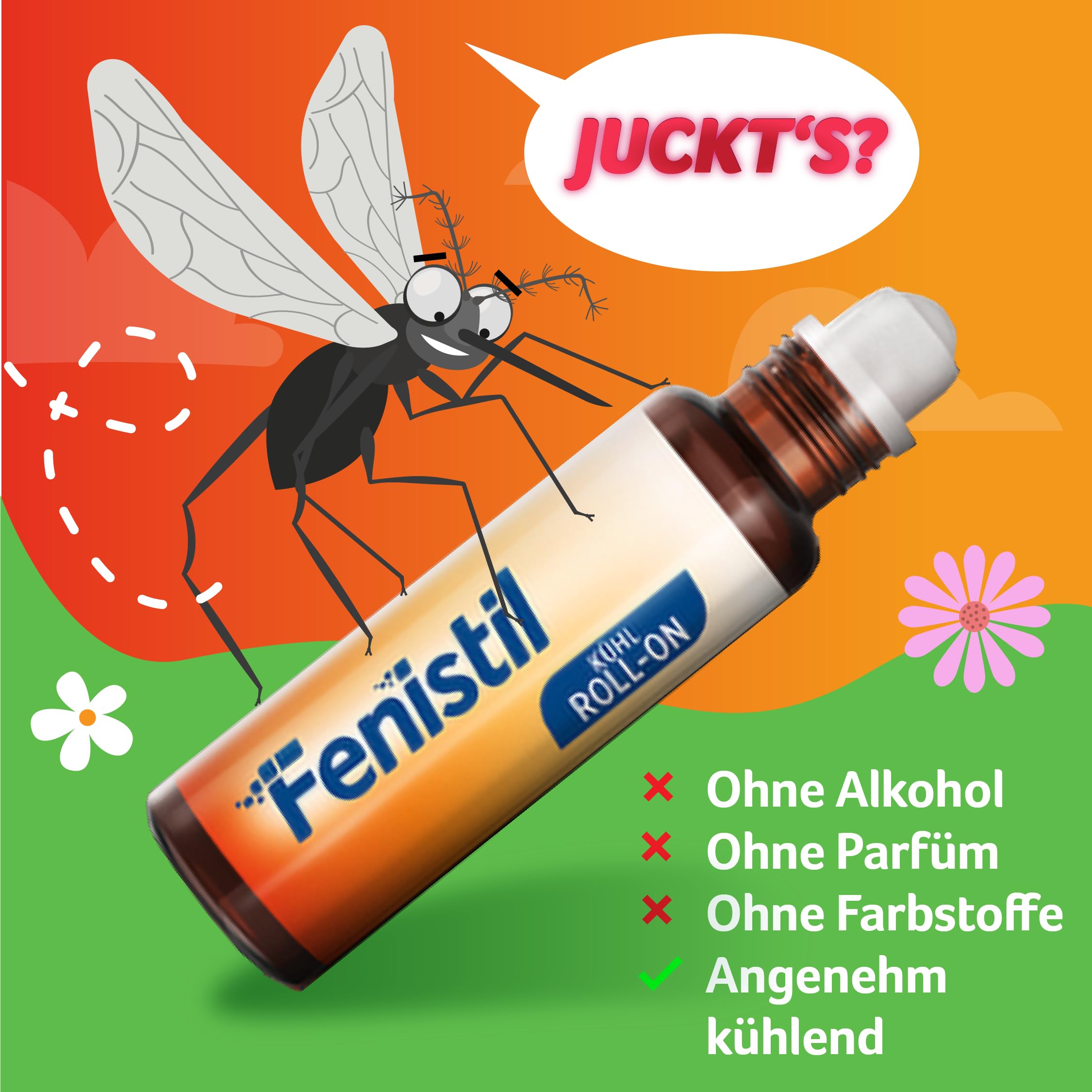 Fenistil Kühl Roll-on, Kosmetikum zur Beruhigung von gereizter und juckender Haut, z.B. bei Mückenstichen, Insektenstichen, Fenistil Roll On 8 ml 4