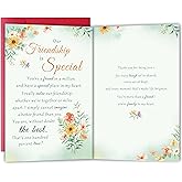 Bewoow Funny Best Friend Birthday Card for Women Her, Heartfelt Friendship Card Gift for Bestie, Friendship Thank you Card for Special Friend