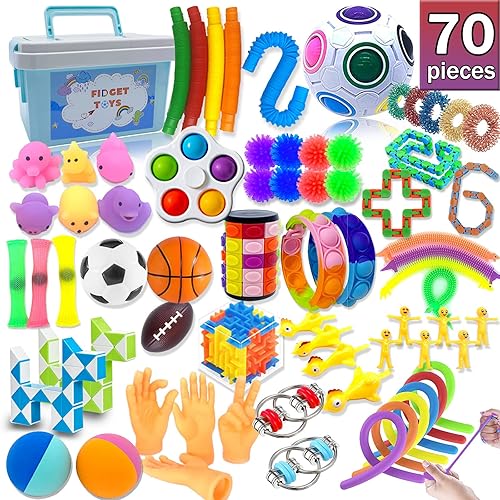 (70 Pcs) Fidget Toys Pack, Stress Anxiety Relief Bundle Fidgets Toys ...