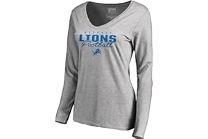 NFL PRO LINE Women's NFL Iconic Collection Script Assist Long Sleeve V-Neck T-Shirt