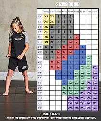 Elite Sports Kids Jiu Jitsu BJJ Rash Guard, Short