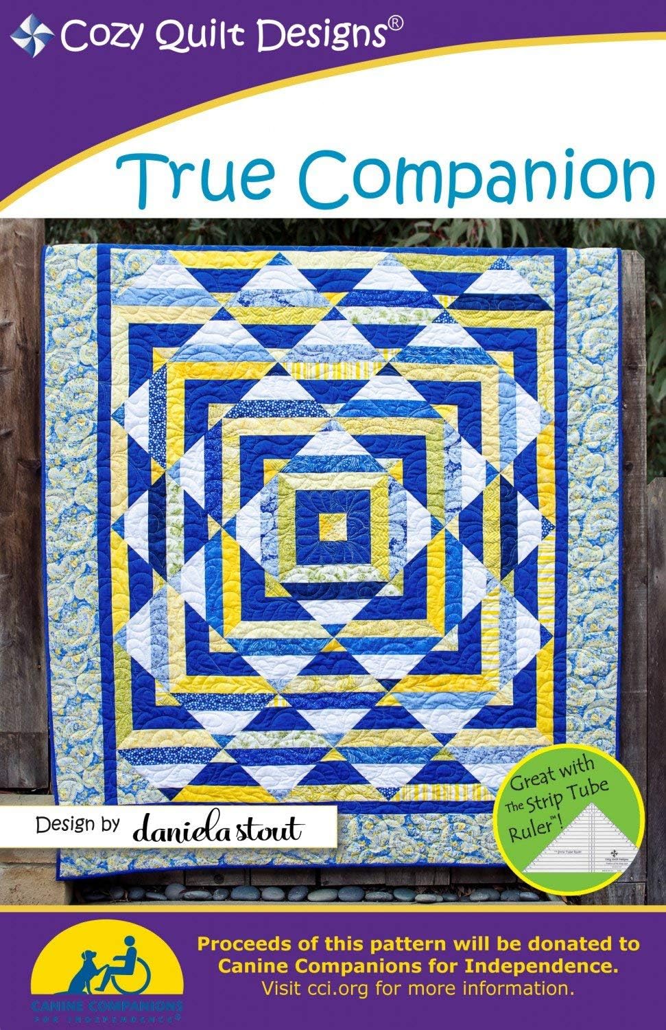 True Companion Quilt Pattern, Jelly Roll, Bali Pop, 2.5" Strip Friendly, 6 Finished Size options