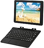 RCA Viking Pro 10" 2-in-1 Tablet 32GB Quad Core Charcoal Laptop Computer with Touchscreen and Detachable Keyboard Google Android 5.0 Lollipop