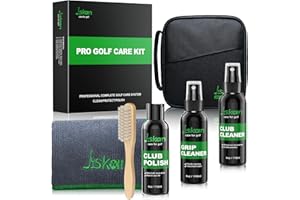 Jiskan Pro Golf Care Kit System Includes Golf Grip Cleaner Club Cleaner Club Polish Club Brush Golf Towel, Essentials Golf Accessories for Men Cool Golf Gifts for Men