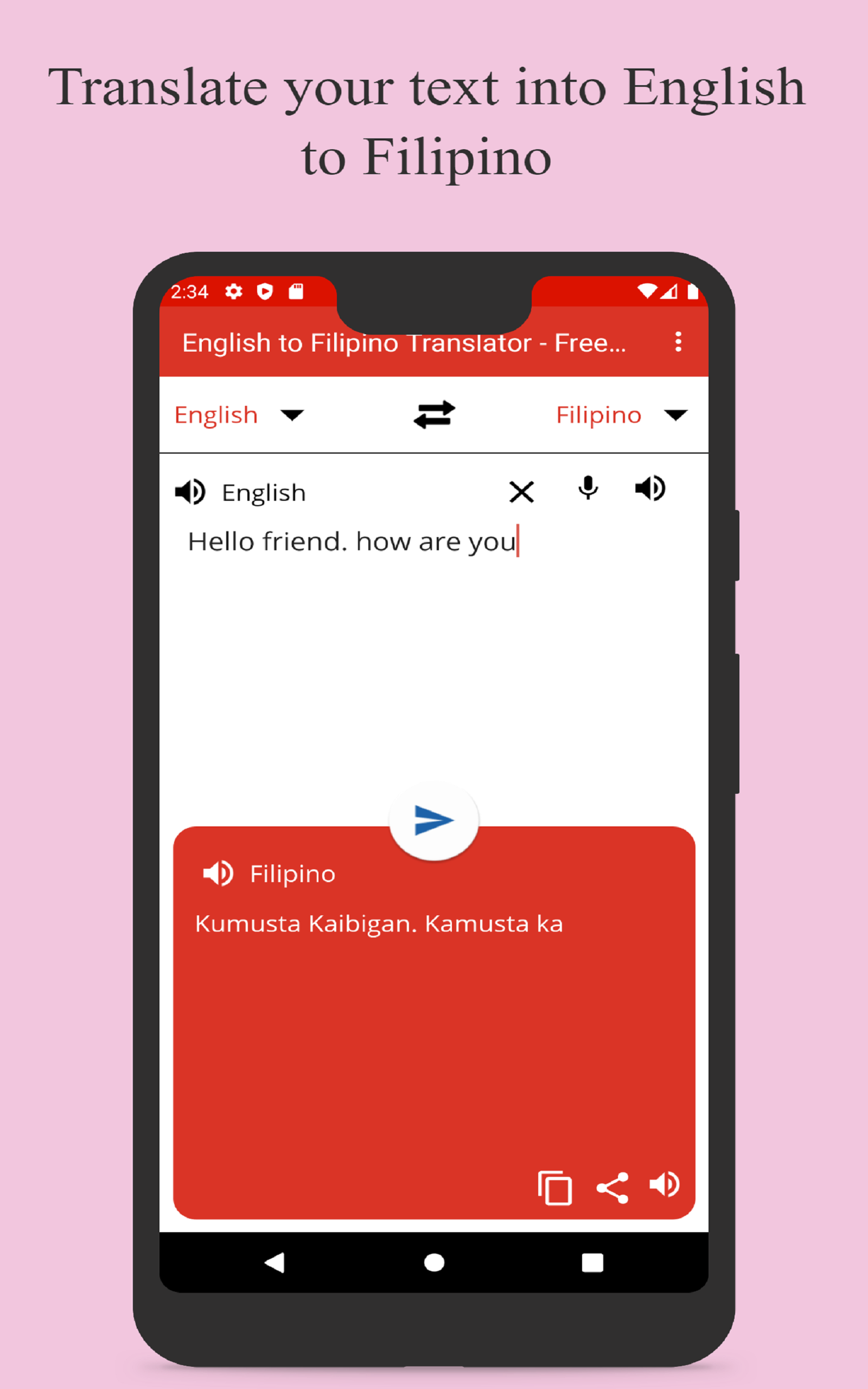 English To Filipino Translator Free App Translate To Translate On Smartphone And Tablet For Free Amazon Com Appstore For Android