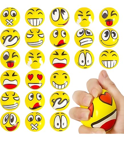 12 pcs Balles Anti-Stress Colorées,MXTIMWAN Boules à Presser Sensorielle,Antistress Adultes,Boules à Pétrir Anti-Stress,Expression Stress Balls,Boule Anti Stress de Visage Drôles pour Enfant et Adulte