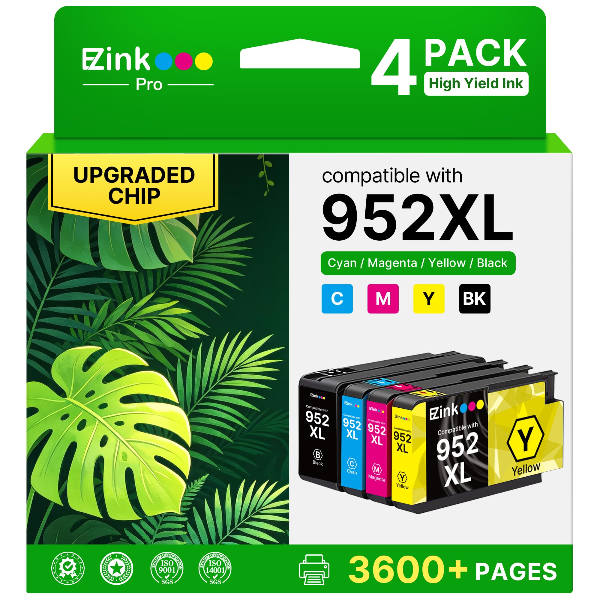 952XL Ink Cartridges Replacement for HP 8710 Printer | for HP 952 Ink Cartridges use with HP Printers OfficeJet Pro 8710 8720