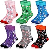 Hercicy 6 Pairs Women's Funny Nurse Socks, Nurse Week & Doctor Day Appreciation Gifts for Medical Assistants