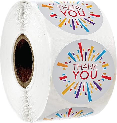 Amazon Thank Youラベルステッカー 1 5インチ 丸型 マルチカラー Amazon Thank Youラベルステッカー 1 5インチ 丸型 マルチカラー