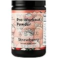 Santa Cruz Paleo Pre Workout Powder Electrolytes, Magnesium, Potassium, Sea Salt & L Citrulline, Caffeine & Sugar Free Preworkout Drink Mix for Energy & Hydration, Strawberry Flavor, 30 Servings