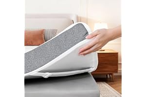 HOMRELEXA Firm Cooling Mattress Topper Queen Size 3 Inch, Cooling Gel & Bamboo Charcoal Memory Foam Mattress Topper for Back Pain Relief, Dual-Layer Foam Bed Pad with Removable Cover
