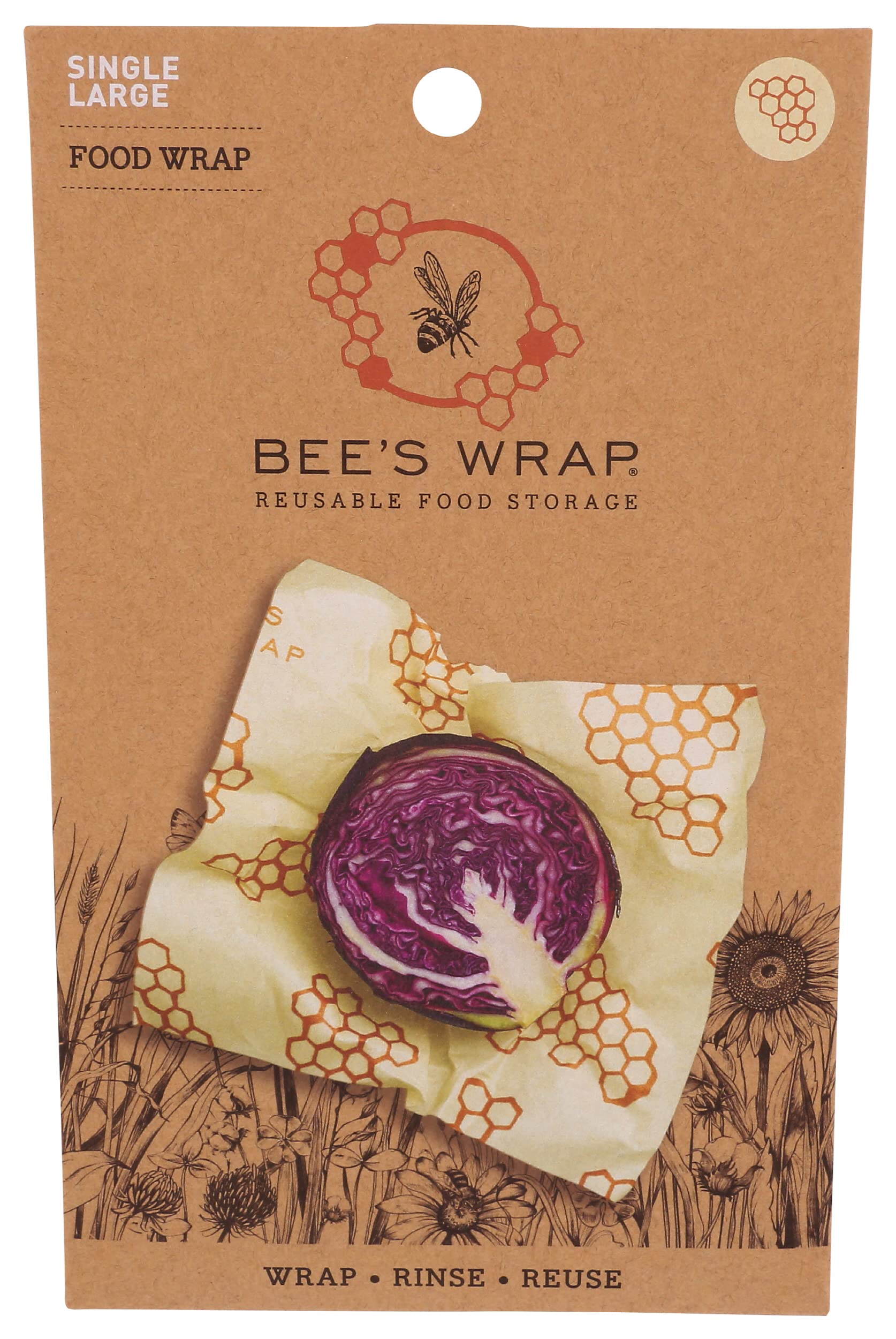 Bee’s Wrap Single Large Wrap - 33 x 35 cm, Beige