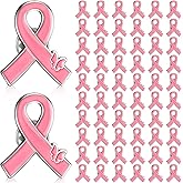 Tondiamo Pink Ribbon Breast Cancer Awareness Lapel Pins Breast Cancer Ribbon Pins for Brooch Jewelry Charity Fundraiser