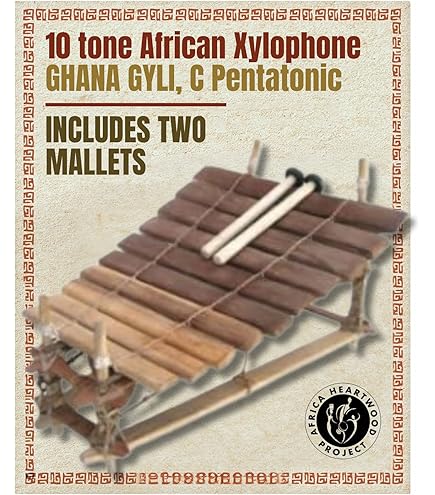 ハンドメイド　アフリカンXylophone Handcrafted Xylophone in Bamboo and Metal Multicolored