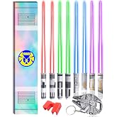 Lightsaber Chopsticks Light Up Star War Chopstick Light Up Mini Light Saber Chopsticks for Adults Cool Chopstick Light Saber Sticks Led Chop Sticks Jedi Stix Red Blue Green Purple 4 Pairs