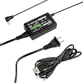Funturbo PSP Charger, PSP Portable Charger Set for PlayStation Portable PSP 3000 2000 1000 AC Adapter and Mini USB Cable Charger Cord