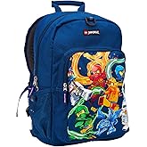 LEGO NINJAGO Kids School Backpack Bookbag, for Travel, On-the-Go, Back to School, Boys and Girls, with Adjustable Padded Straps and Fun patterns, Stronger Together
