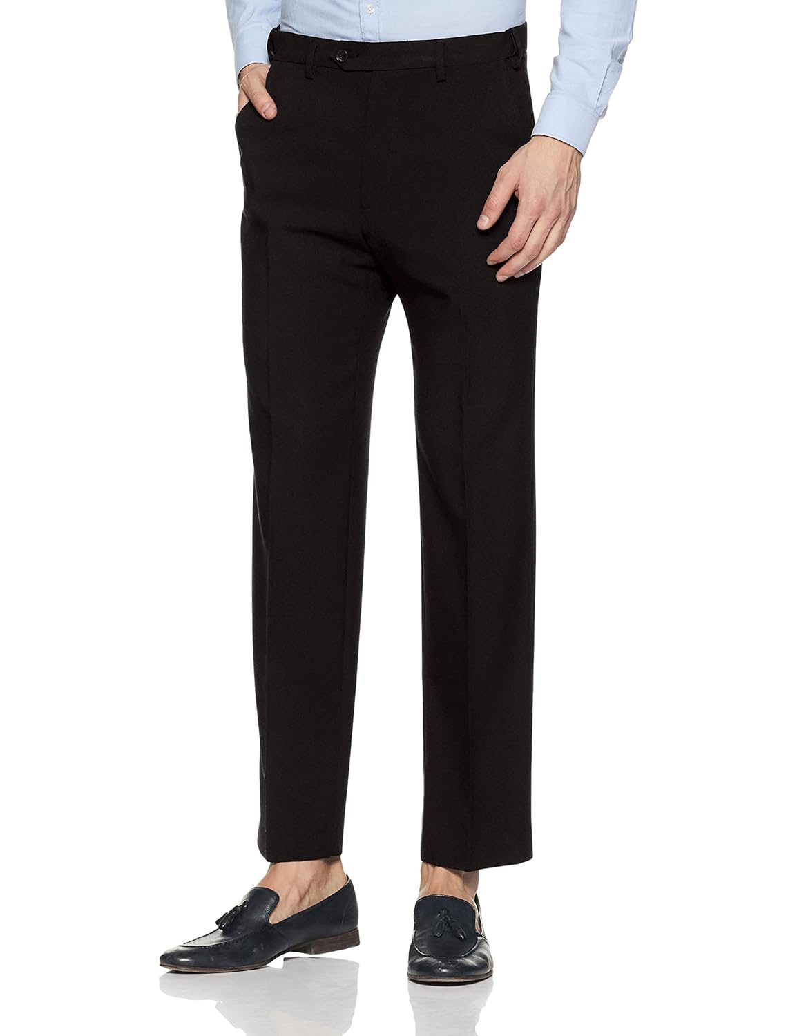 Buy Marks & Spencer Men's Slim Formal Trousers (3210m_Black_36W x 31L
