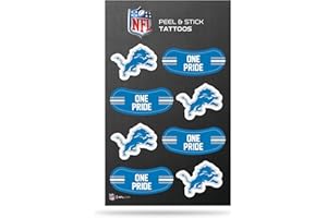 Rico Industries NFL Footbal Peel & Stick Temporary Tattoos - Eye Black - Game Day Approved!