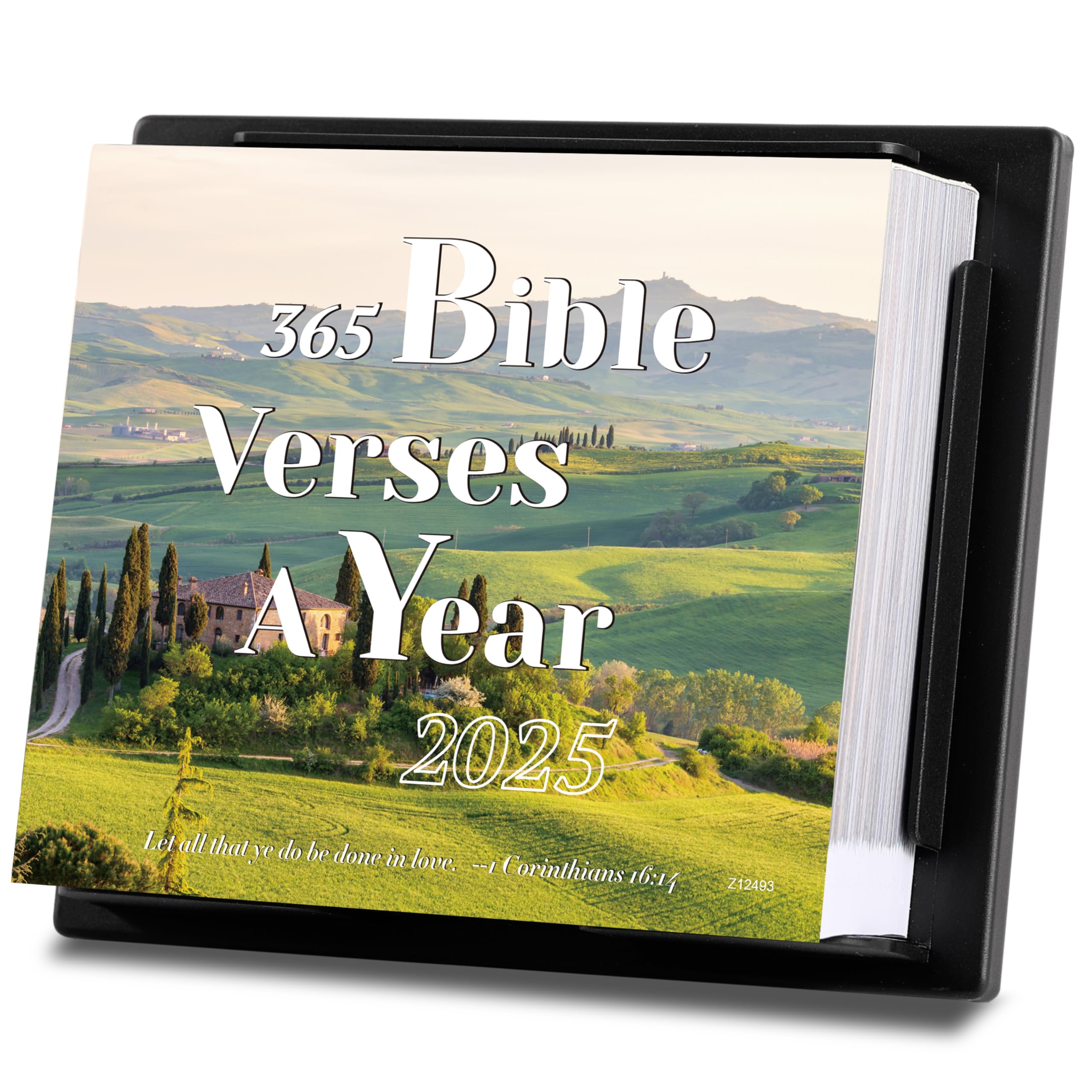 Photo 1 of 2025 Bible Calendar - Bible Verses Calendar 2025 from Jan 2025 - Dec 2025, 365 Days Desk Calendar 2025, 5.94" x 4.92", Thick Paper, Adjustable Easel